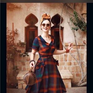 Voodoo Vixen Multicolor Plaid Midi Dress